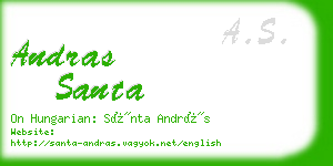 andras santa business card